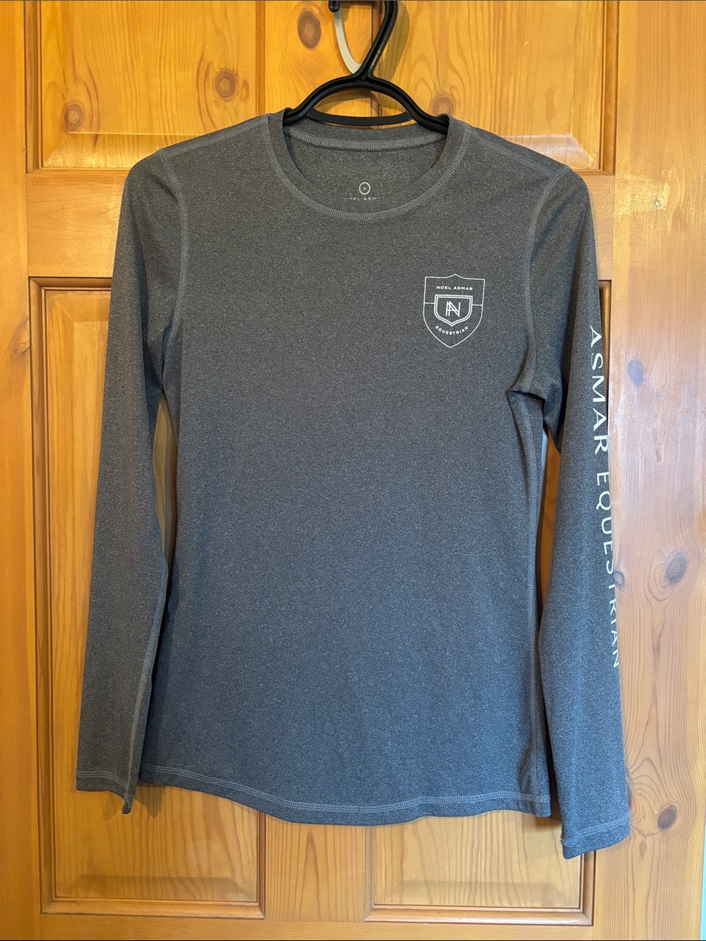 Noel Asmar Equestrian Heathered Charcoal Crew Neck Sunshirt